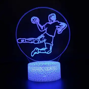 Ragbi Sportlased Jõulud dekoratiivsed tuled Laste tuba teenetemärgi 3D öö valguses Uudsus Usb Led Lamp