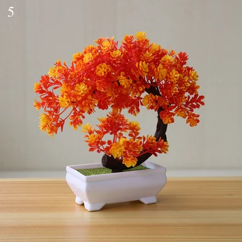 Kunstlik Bonsai Taime Plastikust Pottidesse Väike Võltsitud Tabel Kaunistused Hotel Home Decor Puu Pot Aed Simulatsiooni Lilled Kunstlik