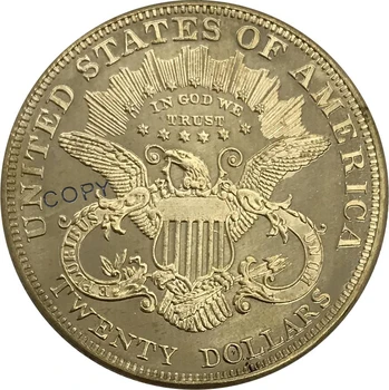 1897. aastal Ameerika Ühendriikides 20 Kakskümmend Dollarit Liberty Pea Double Eagle koos moto kuldmünt Messing Kollektsiooni Eksemplar Mündi
