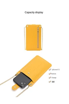 Naiste Kott Uus 2021 Messenger Bag korea Versiooni Vertikaalne Väike Lõhnaaine Kett Kott Õhuke Kootud Muster Mobiiltelefoni Kott