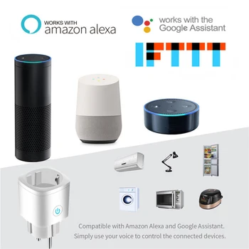 WiFi Smart Pistik EL-US UK Adapter Wireless Remote hääljuhtimine Smart Pistikud Pistikupesa Taimeriga Pesa Alexa Google Kodu
