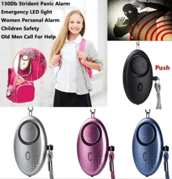 130 db Safesound Isiklik Turvalisus Alarm Võtmehoidja LED Tuled enesekaitseks Elektrooniline Seade, Naised,Lapsed