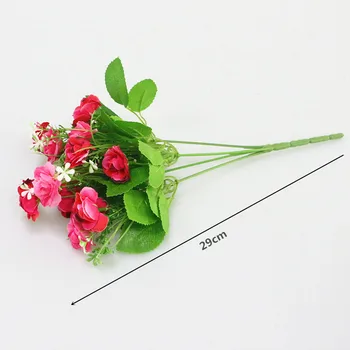 Flone Mini Kunstlik Roos Lilled Branch Simulatsiooni Plastikust Siidist lille Kimp Pulm Kodu Poole Vaba aja veetmise Teenetemärgi Kunst