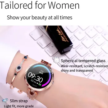 Naiste smart watch AK15 Luksus mood nutikas käevõru südame löögisageduse veekindel fitness tracker Android ja iOS telefonidele pk H8 KW10 W8