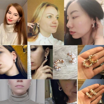 2020. Aasta Uus Vintage-Jaapan-Korea Hoop Kõrvarõngad On Naiste Käsitöö Magus Simuleeritud Pearl Ring Ehted Pendientes Kingitused