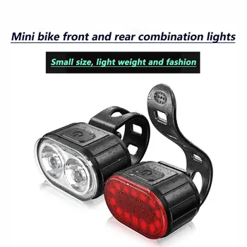 Q3 Veekindel LED Jalgratta Lamp Set Front Valgusega Tagumine Tuli MTB Ratas Jalgrattasõit Asjade IPX4 Veekindluse Esitulede Saba Hoiatus Lamp