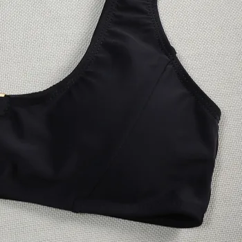 2021 Sexy Bikini Set Naiste Ujumisriided, V-Kaeluse Ujumistrikoo Naine Push-Up Bikiinid Komplekti Tahke Trikoo Beach Kanda Biquini