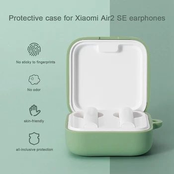 2 Tk Silikooni Puhul Kaitsev Põrutuskindel Silikoon Kate Xiaomi Air2 SE Traadita Bluetooth-Kõrvaklapid Green & Black