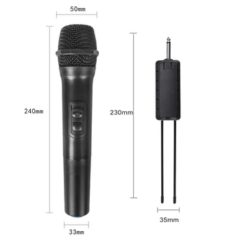USB ja 3,5 mm 6.35 mm UHF Traadita Mikrofon Karaoke Salvestamine Pihuarvutite 2 Kanaliga Mikrofon Koos 100m Saanud Vahemaa Vastuvõtja