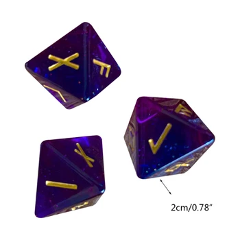 3 Tk 8 Külgedega Rune Täringut Vaik Assortii Polyhedral Dice Komplekt Ennustamine Mängu Mänguasjad A0KA