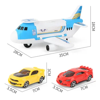 Laste Inertsiaalsed Lennuk Mänguasi Suur Transpordi Lennuk, Auto Ja Sport Auto-Transport Tähendab, Laste Lennuk Lennuk Mänguasi QW