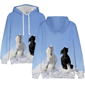 Hot müük populaarne hobune 3D-topp poiss/tüdruk dressipluus on hobune caballuse meeste ja naiste kapuutsiga pullover sport