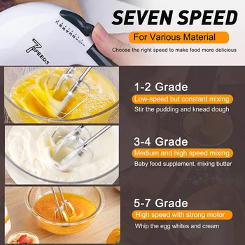 Multifunktsionaalne 7 Kiirust Mikser Food Blender Pihuarvutite Mikser Muna Peksja Automaatne Koor Toidu Kook Küpsetamine, Taigna Segamis-Köök Tööriistad