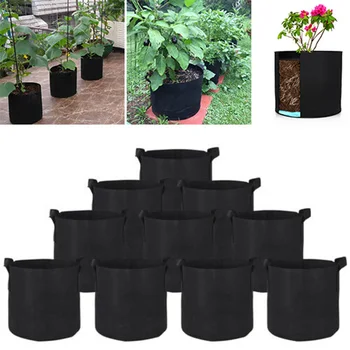 1-10Gallon Potid Riie Grow Potid 10tk Taim Planter Kotid Juur -, Aed-Konteineri Uus