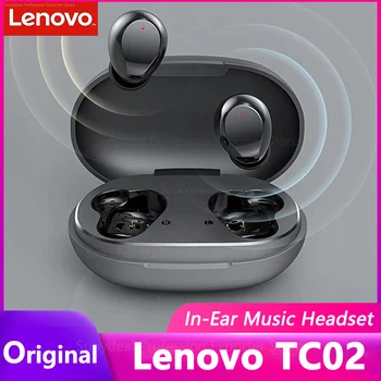 Lenovo TC02 TWS Bluetooth Kõrvaklapid Tõsi, Traadita Kõrvaklapid Veekindel In-ear Sport, Muusika Android, IOS TC02