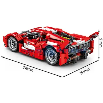 1:14 Punane FXX Super Speed Sport Racing Auto Mudel ehitusplokid KES Tellised Komplekt Kingitused, Haridus Mänguasjad Lastele