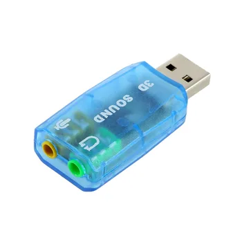 Kaasaskantav Kompaktne 3D helikaart USB 1.1 Mic / Kõlar Adapter 7.1 CH Surround Heli, PC Arvuti Sülearvuti