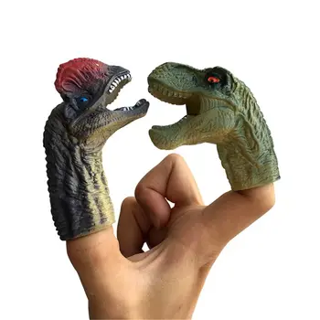 23GD 5TK Realistlik Dinosaurus Sõrme Nukkude Komplekt Rolli Mängib Mänguasi Lastele Öelda Lugu Prop