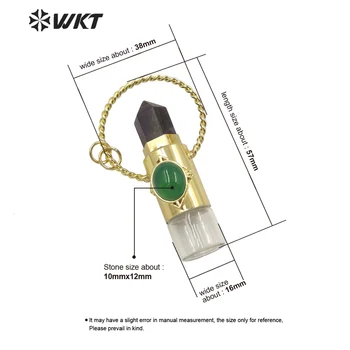 WT-N1308 Hämmastav WKT UUS looduslik kivi vaimu kvarts rull parfüümi pudeli ripats kaelakee Naiste Kingitus kivi pudel kaelakee