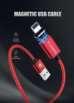 3A 1M LED Magnet Laadimine USB Type-C-Laadija Data Kaabel, Kiire Laadimine Kaabel