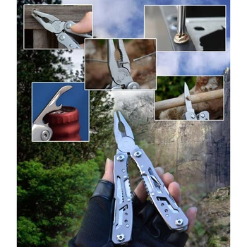 11-in-1 Šveitsi Armee Nuga-Tööriist Kruvikeeraja, Pudeli Avaja Mini Kaasaskantav Roostevabast Terasest Kokkupandavad Tasku Kokkuklapitavad Tangid Väljas Laagri