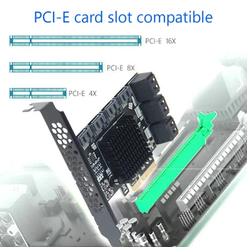 SATA PCIE Adapter 6/10 Sadamate PCIE X4 X8 X16, et SATA 3.0 6Gbps Liides Määr Ärkaja laienduskaardi Controller for PC Arvuti
