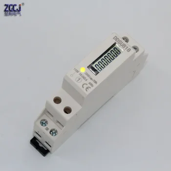 0-99999.9 kWh 110V 60Hz 5(20)5(30)10(40)DDS tüüp 1P Din energia arvesti mini enery arvesti LCD ekraan number