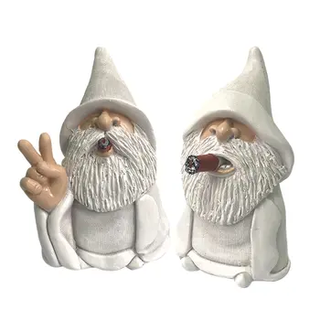 Aed Gnome Kuju Valge Habe Kääbus Vaik Ornament Tabel Decor