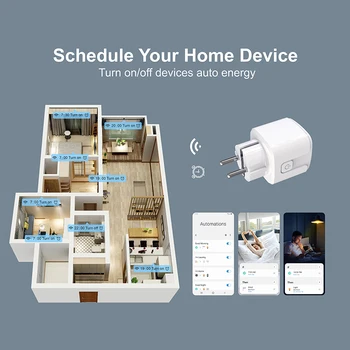 EL 16A Smart Pistik WiFi Traadita Pesa Ajastamise Funktsiooni hääljuhtimine 100-240V Smart Elu Tööd Alexa Google ' i Kodu Smart Home