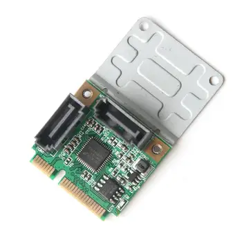 Mini PCI-E SATA Laiendamise Kaart, 2 Porti Lisada Kaarte High Speed (Mini PCI Express Adapter Converter kõvaketas Kaart