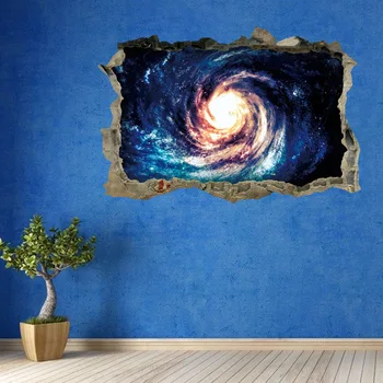 Creative 3D Universum, Galaktika Seina Kleebised Lapsed Toas Lae-Katuse Akna Kleebis Seinamaaling Teenetemärgi Isiksuse Tapeet