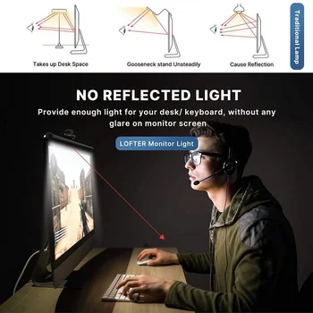 LED Valgus Hämardatav USB laualambid Jälgida Sülearvuti Ekraani Valgus Riba LED Desktop Tabel Lamp Silmade Kaitse Lugemise Lamp