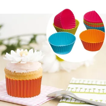 Uus Silikoon Cupcake Hallituse Südame 6tk Kook Muffin Hallituse Bakeware Non-Stick kuumakindel Korduvkasutatav Silikoon Kook Hallitusseened Candy DIY