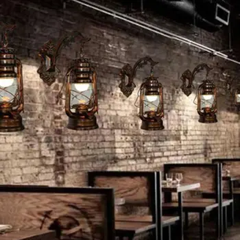 Vintage LED Seina Lamp Retro Petrooleumi seinavalgusti Euroopa Antiik Stiilis Valgusti, restoran,baar ja kohvik,köök