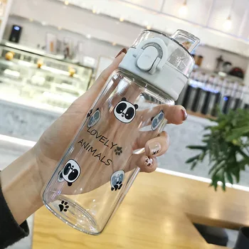 Bailiyou korea mood väikeste loomade kantav klaas loominguline kaasaskantav cup student office joogi tassi