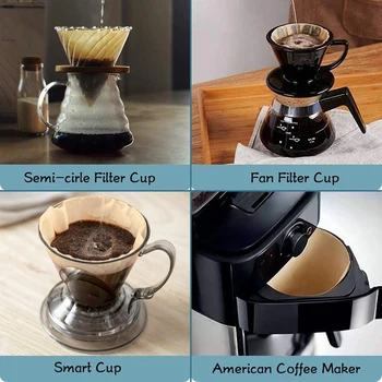 400 Tk Vala üle filterpaber Tükki Kohvi Filtrid Ühekordselt Kohvi Filtrid Kohvi Paber Filter Coffee Maker Tarvikud