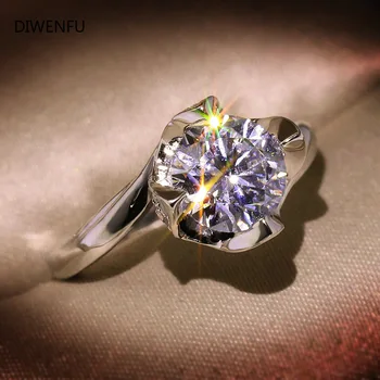 S925 Sterling Silver Ring Naiste Teemant Pulm Rõngad Paarid Jõulud Ring Klassikaline Teemant Sõrmus jaoks Trahvi Ehteid