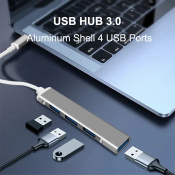 USB-C-HUB 3.0 C-Tüüpi 3.1 4 Port Multi Splitter Adapter OTG Lenovo Xiaomi Macbook Pro 13 Air Mac Pro PC-Arvuti Lisaseadmed
