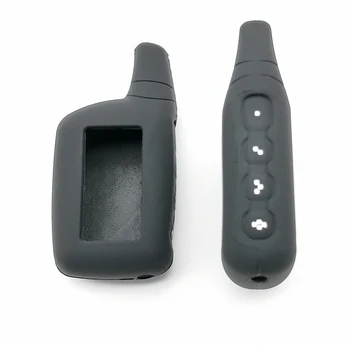 Kahepoolne LCD Remote Fob Silikoon võtmehoidja Juhul Kaas Scher-Khan Loogika B vene Versioon 2 Nii Auto Alarm Süsteem