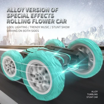 Sulam puldiga auto stunt õied kiire pööramine 360° langema deformatsioon kahepoolne auto laste elektriline mänguasi