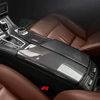 Eest -BMW 5-Seeria F10 2011-2016 süsinikkiust Keskuse Taga Kast Hõlmab Console Kasti Ladustamise Kasti Kate Sisekujundus