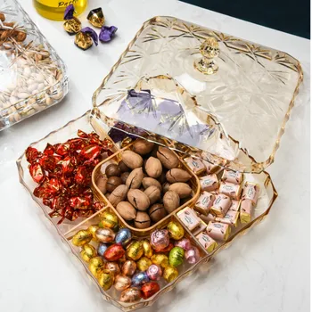 Euroopa stiil, Kuivatatud puuviljad, plaadid Sahtli kaane Kodu elutoas Plastikust läbipaistev candy kastid MJ708