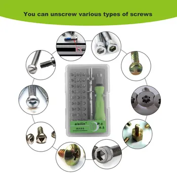 Praktiline 31 Üks Täpsusega Vahetatavad Screwdriver Set Mini Elektrooniline Kruvikeeraja otsikud, Remondi-Tools Kit Komplekt 7389C