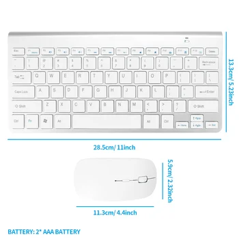 2.4 G Wireless Klaviatuur Ja Hiir Tulus Mini Klaviatuur, Hiir Combo Komplekt Sülearvuti Sülearvuti Mac Lauaarvuti, Arvuti Smart TV