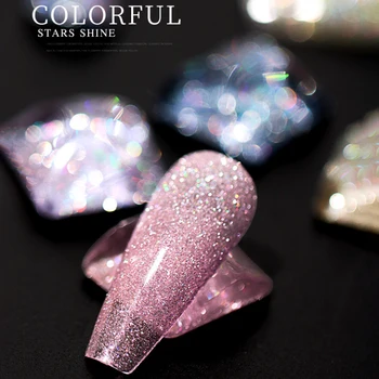 AILANUO Värviline Teemant Glitter Geeli Küünte poola Vahuveini Auroras Laser Nail Gel Nail Art Lakk Semi lõplik Top aluskiht