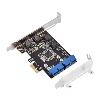 Mini PCI-E PCI Express Extender Sise-2-Port 19Pin Päise Kiire 5Gbps PCI-Express USB 3.0 Card Adapter