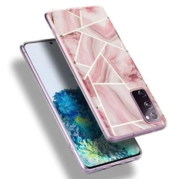 Plating Geomeetriline Marmor Case For Samsung Galaxy A50 A51 A71 A70 A31 Lisa 10 20 Ultra S20 FE S21 S10 S9 S8 Pluss IMD Pehme Kate