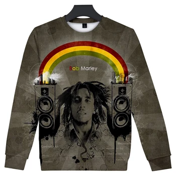 Bob Marley Hip Pop meeste/naiste-O-kaeluse Dressipluus Harajuku Armas Outwear Kõrge Kvaliteedi Pullover Sügis-Talv 3D Trükitud Riided