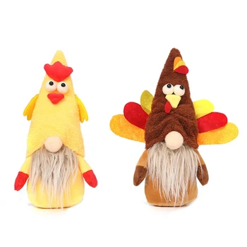 Thanksgiving Türgi Gnome Kaunistused Palus Näota Nukk Kaunistused Halloween Sügisel Festival Kingitus Koju Talumaja Decor