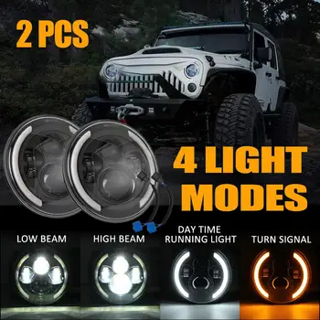 Näiteks Jeep Nääkleja JK LJ TJ CJ 7 Tolline Ümmargune LED-Esituled Kõrge Kvaliteedi Halo Nurga Silmad